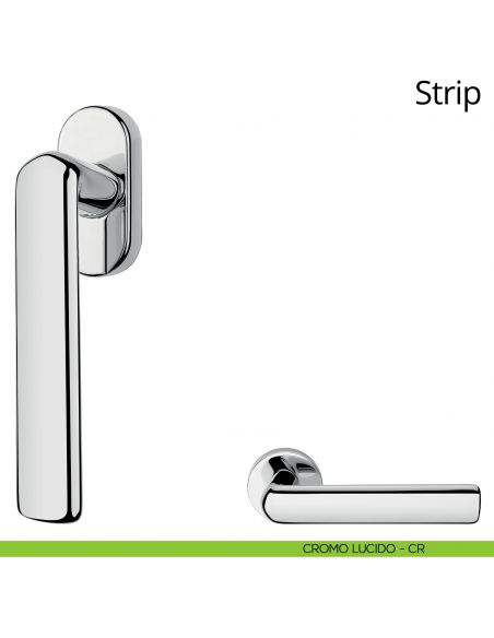 Maniglia per finestra martellina DK Strip Linea Calì cromo