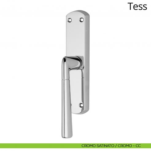 Maniglia per finestra cremonese Tess Linea Calì cromo satinato - cromo
