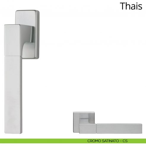 Maniglia per finestra martellina DK Thais Linea Calì cromo satinato