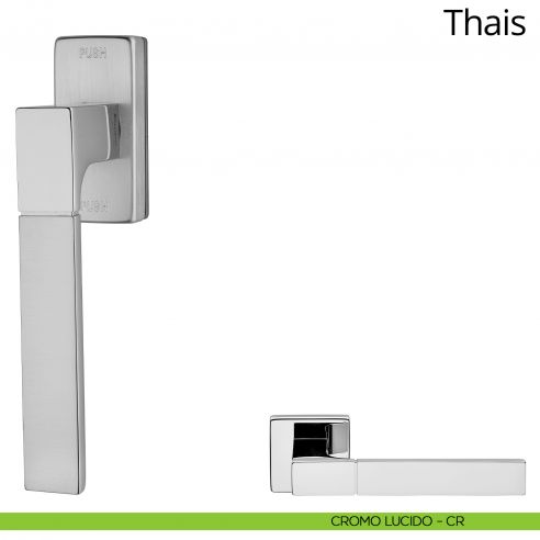 Maniglia per finestra martellina DK antintrusione Thais Linea Calì cromo lucido