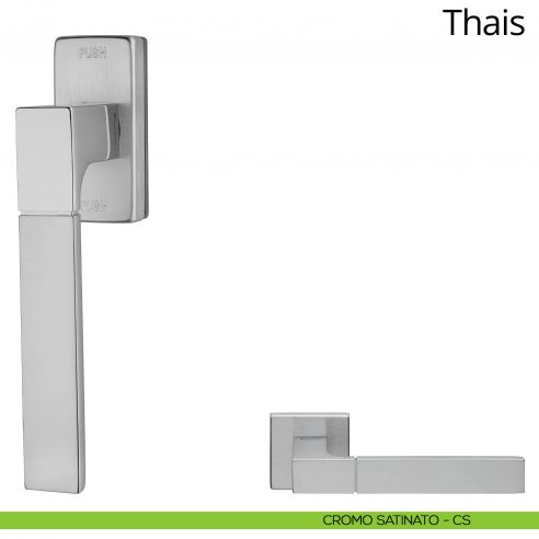 Maniglia per finestra martellina DK antintrusione Thais Linea Calì cromo satinato