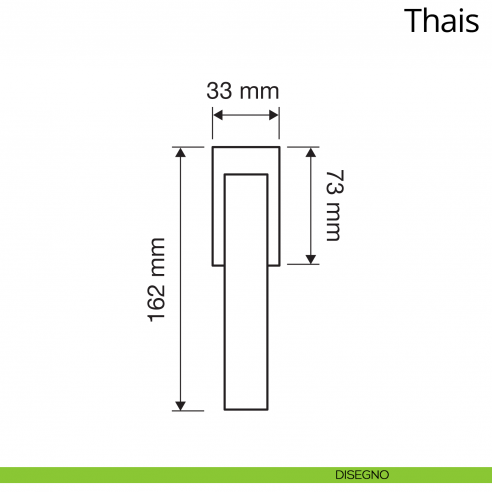 Maniglia per finestra martellina DK antintrusione Thais Linea Calì disegno