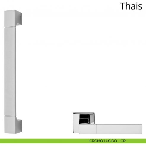 Maniglione per porta dritto Thais Linea Calì cromo lucido