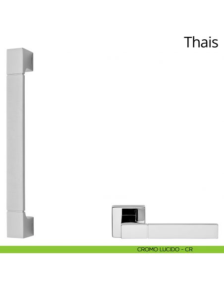 Maniglione per porta dritto Thais Linea Calì cromo lucido