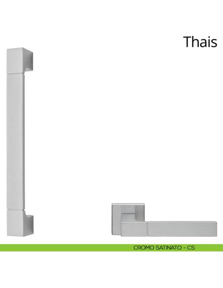 Maniglione per porta dritto Thais Linea Calì cromo satinato