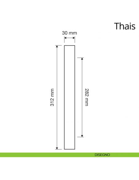 Maniglione per porta dritto Thais Linea Calì disegno