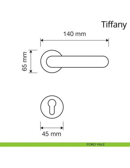 Maniglia per porta interna Tiffany Linea Calì con rosetta artistica yale