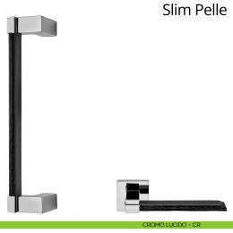 Maniglione per porta zancato Slim Pelle Linea Calì 2