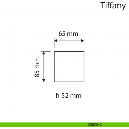 Pomolo per porta fisso Tiffany Linea Calì con rosetta artistica disegno