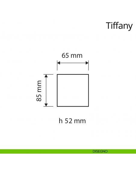Pomolo per porta fisso Tiffany Linea Calì con rosetta artistica disegno
