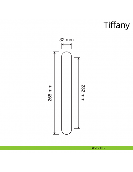 Maniglione per porta Tiffany Linea Calì disegno