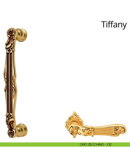 Maniglione per porta Tiffany Linea Calì oro zecchino