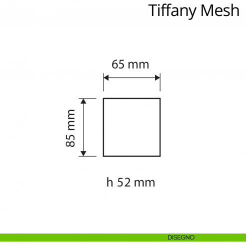 Pomolo per porta con Swarovski fisso Tiffany Mesh Linea Calì rosetta artistica disegno