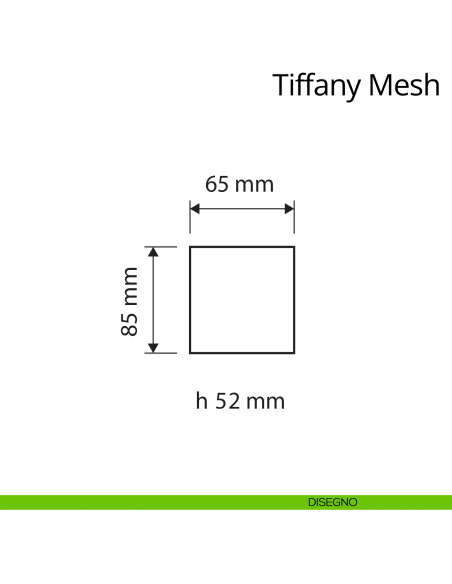 Pomolo per porta con Swarovski fisso Tiffany Mesh Linea Calì rosetta artistica disegno