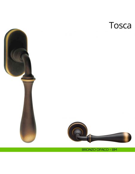 Maniglia per finestra martellina DK Tosca Linea Calì bronzo opaco