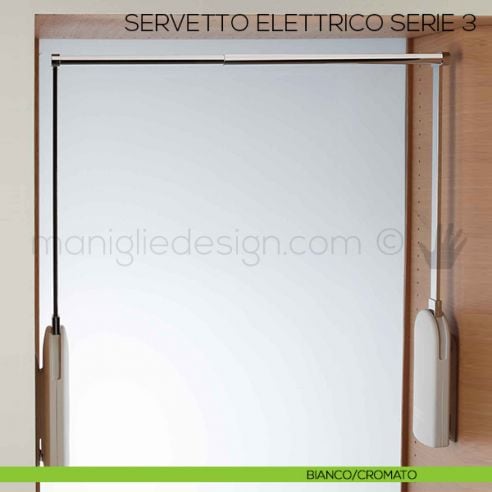 Servetto Elettrico per armadio bianco/cromato lucidato