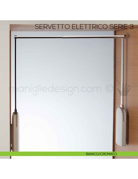 Servetto Elettrico per armadio bianco/cromato lucidato