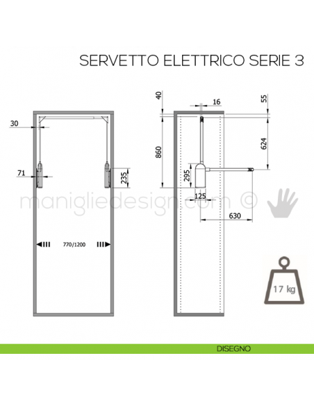 Servetto Elettrico per armadio