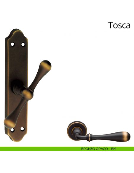 Maniglia per finestra cremonese Tosca Linea Calì bronzo opaco
