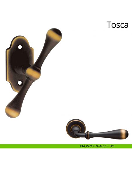 Maniglia per finestra martellina Tosca Linea Calì bronzo opaco