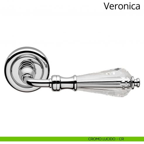 Maniglia Swarovski per porta Veronica Linea Calì cromo lucido