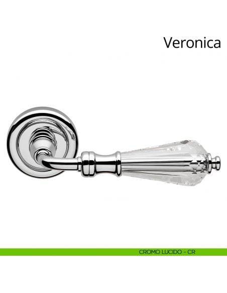 Maniglia Swarovski per porta Veronica Linea Calì cromo lucido