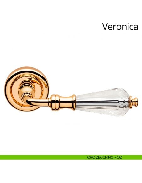 Maniglia Swarovski per porta Veronica Linea Calì oro zecchino