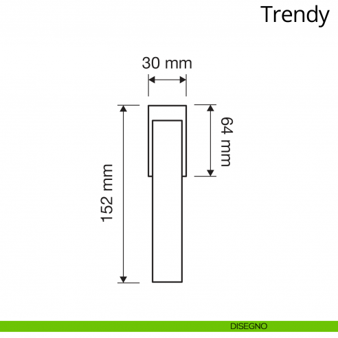 Maniglia per finestra martellina DK Trendy Linea Calì disegno