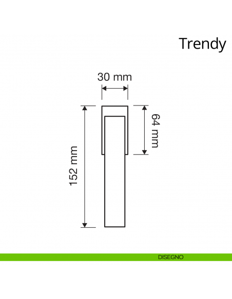 Maniglia per finestra martellina DK Trendy Linea Calì disegno