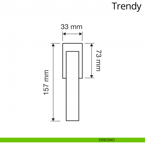 Maniglia per finestra martellina DK antintrusione Trendy Linea Calì disegno