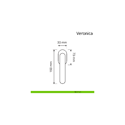 Maniglia Swarovski per finestra martellina DK antintrusione Veronica Linea Calì disegno