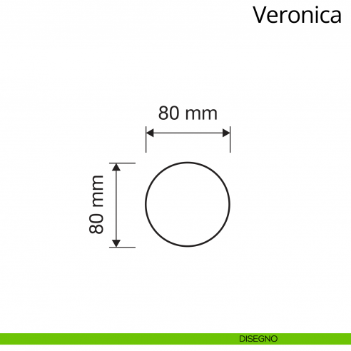 Pomolo Swarovski per porta fisso Veronica Linea Calì 80 mm disegno