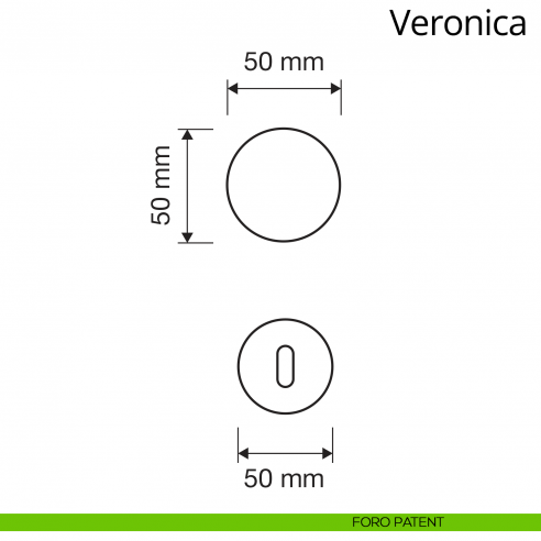 Pomolo Swarovski per porta girevole Veronica Linea Calì foro patent