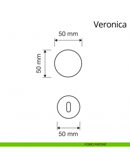 Pomolo Swarovski per porta girevole Veronica Linea Calì foro patent