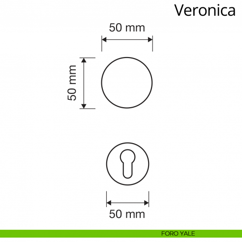 Pomolo Swarovski per porta girevole Veronica Linea Calì foro yale