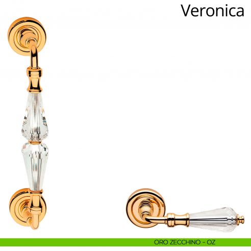 Maniglione Swarovski per porta Veronica Linea Calì oro zecchino