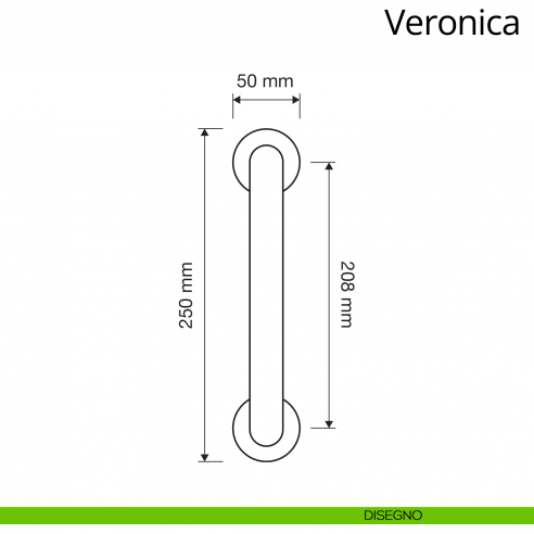 Maniglione Swarovski per porta Veronica Linea Calì disegno