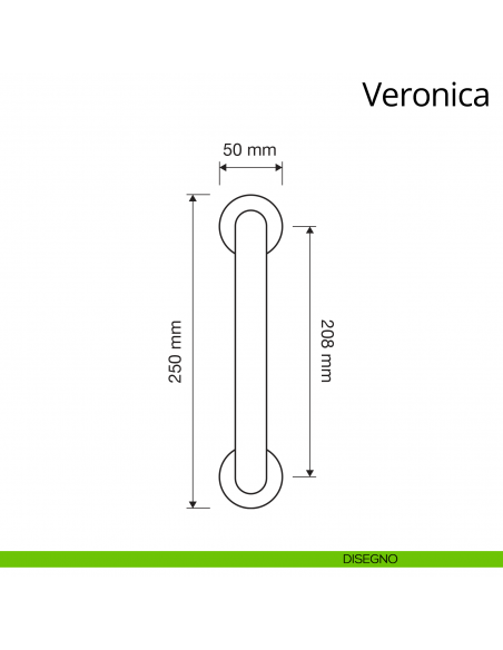 Maniglione Swarovski per porta Veronica Linea Calì disegno