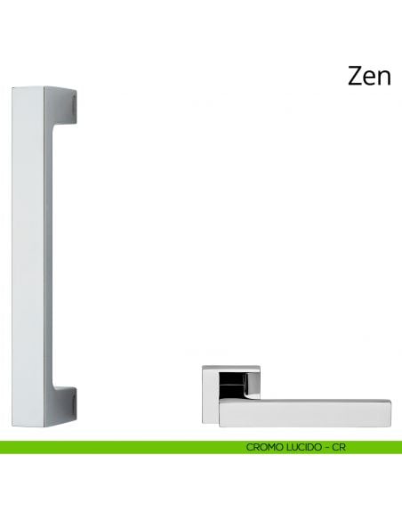 Maniglione per porta dritto Zen Linea Calì cromo lucido