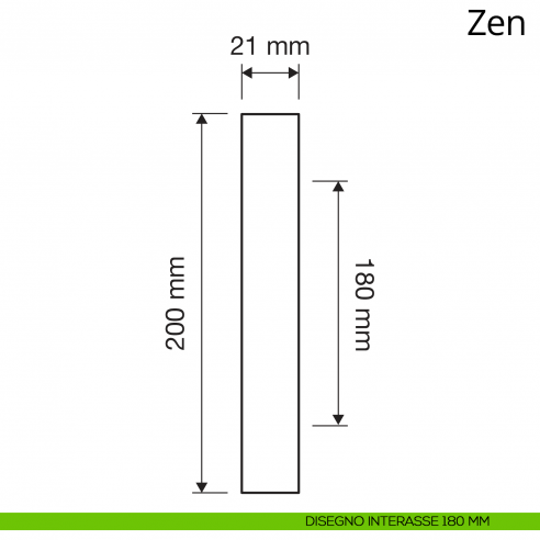 Maniglione per porta dritto Zen Linea Calì interasse 180 mm