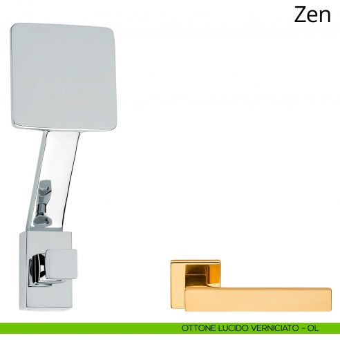 Appendiabiti a parete Zen Linea Calì ottone lucido verniciato