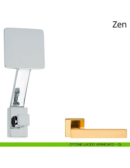 Appendiabiti a parete Zen Linea Calì ottone lucido verniciato
