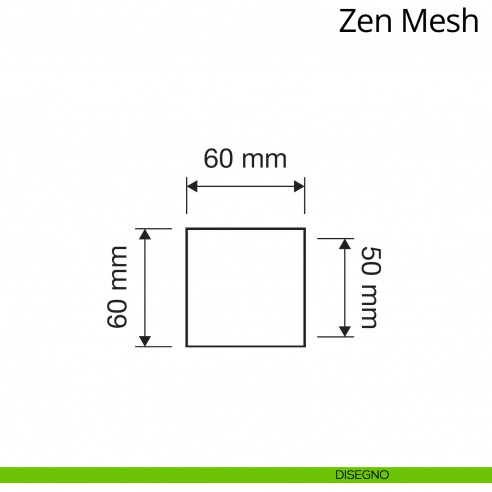 Pomolo con Swarovski per porta fisso Zen Mesh Linea Calì disegno