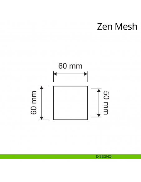 Pomolo con Swarovski per porta fisso Zen Mesh Linea Calì disegno