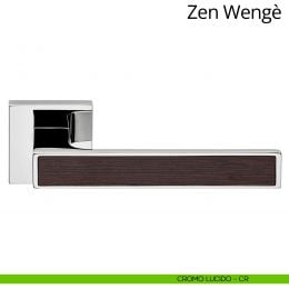 Maniglia per porta interna con Legno Zen Wengè Linea Calì rosetta quadrata tradizionale 2