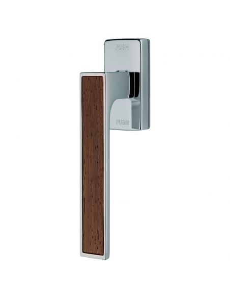 Maniglia per finestra con Legno martellina DK antintrusione Zen Wengè Linea Calì