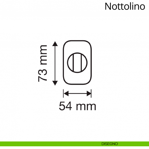 Nottolino per porta 008 Linea Calì con rosetta sagomata