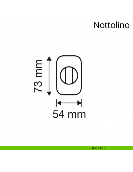 Nottolino per porta 008 Linea Calì con rosetta sagomata