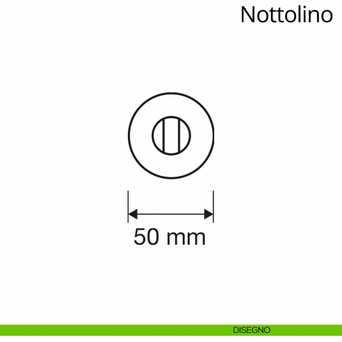 Nottolino per porta 009 Linea Calì con rosetta tonda disegno