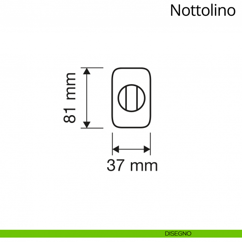 Nottolino per porta 010 Linea Calì con rosetta sagomata disegno